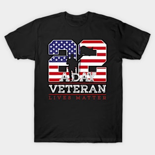 22 A Day Veteran Lives Matter Veterans Day T-Shirt